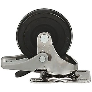 Revvo Braked Swivel Castor 120 kg Load Capacity 125 mm Rubber Wheel TSE125AS04L