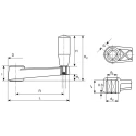 Elesa Polyamide Crank Handle 100 mm Radius 44311