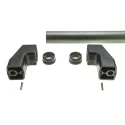Elesa Matt Black Aluminium Arch Shape Handle 78 mm Height, 38 mm Width, 724 mm Length 37751
