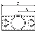 RS PRO 2-Way Connector Connecting Component Strut Profile Type 1 Round Tube Size 33.7 mm Model 286-3487