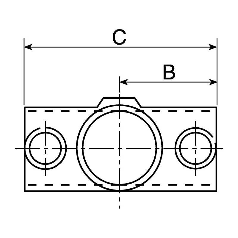 RS PRO 2-Way Connector Connecting Component Strut Profile Type 1 Round Tube Size 33.7 mm Model 286-3487