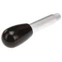 Elesa Lever Arm with Male Thread M8 x 9 mm, Duroplast Handle and Steel Shaft, Black, Length 67mm 4002