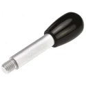 Elesa Lever Arm with Male Thread M8 x 9 mm, Duroplast Handle and Steel Shaft, Black, Length 67mm 4002