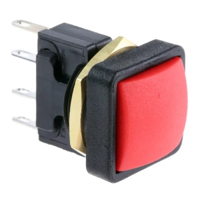 ITW Switches 49-59 Series Panel Mount Momentary Push Button Switch, SPDT, Red Actuator, Red and Green LED, IP67, 16 49-59222