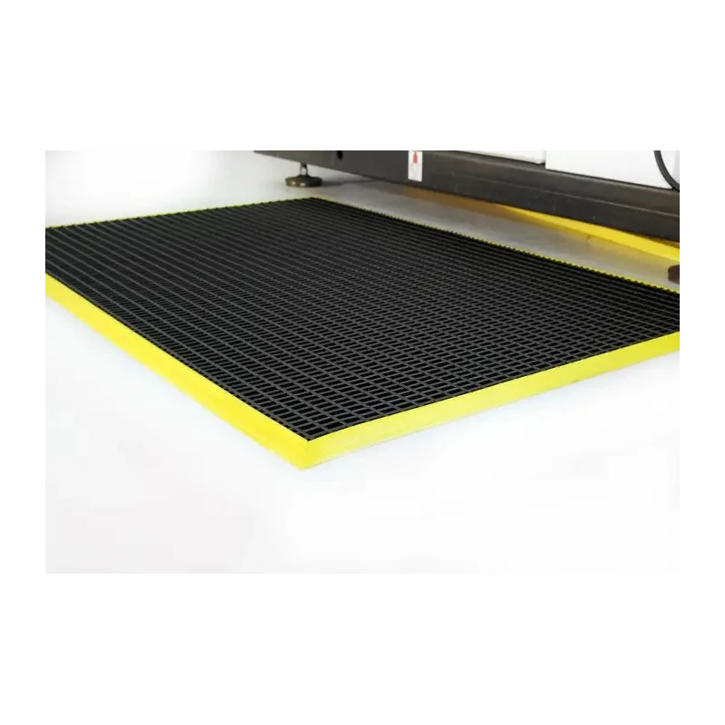 COBA Europe Individual Polyvinyl Chloride Anti-Fatigue Mat 1m x 1.5m x 12mm, Yellow Black WD010702