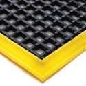 COBA Europe Individual Polyvinyl Chloride Anti-Fatigue Mat 1.2m x 1.8m x 12mm, Yellow, Black WD010703