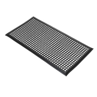 COBA Europe Entramat Entrance Mat Cross Ribbed Indoor & Outdoor Use Black 600mm x 1.2m x 12mm ES010101