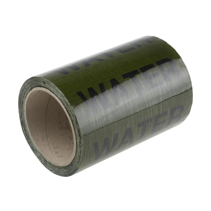 RS PRO Green Vinyl Polypropylene Pipe Marking Tape Width 150mm Length 33m Text Water 866-377