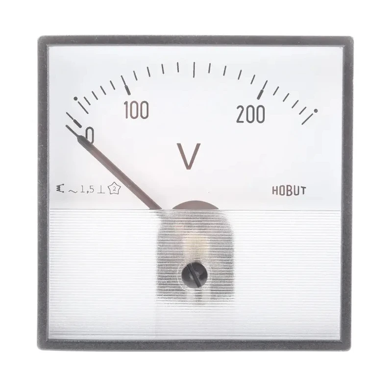 HOBUT PD7 Series Analogue Voltmeter AC, 72 mm Cutout Height and Width, IEC Standard PD72MIS250V/2-003