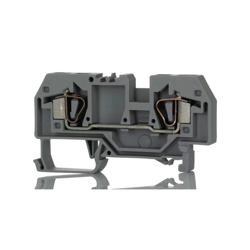 WAGO 282 Series Feed Through Terminal Block Grey, 6mm² Cable CSA, 1-Level, Cage Clamp Termination 282-901