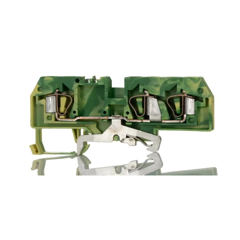 WAGO Earth Terminal Block Green Yellow 6mm² 1-Level Cage Clamp 80V 41A 282-687