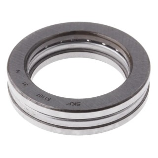 SKF Thrust Ball Bearing 35 mm Inside Diameter 52 mm Outside Diameter 12 mm Race Width Sheet Metal Cage Steel Balls 51107