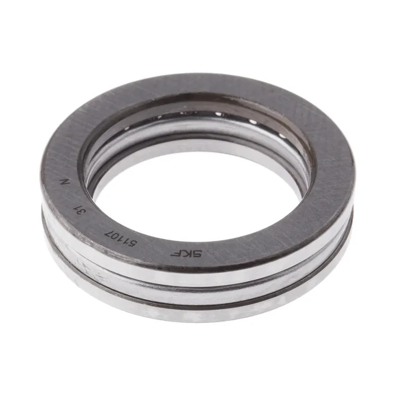 SKF Thrust Ball Bearing 35 mm Inside Diameter 52 mm Outside Diameter 12 mm Race Width Sheet Metal Cage Steel Balls 51107