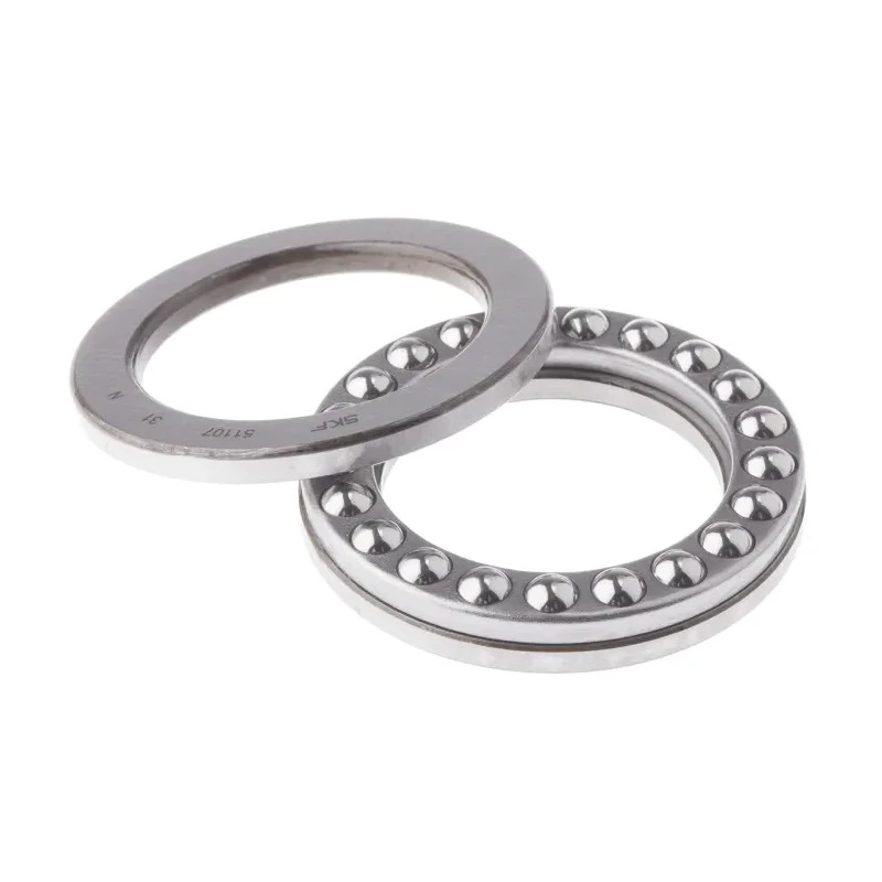 SKF Thrust Ball Bearing 35 mm Inside Diameter 52 mm Outside Diameter 12 mm Race Width Sheet Metal Cage Steel Balls 51107