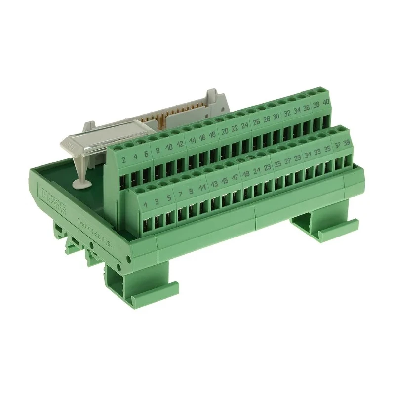 Phoenix Contact 40-Contact Male Interface Module Flat Ribbon Cable Connector DIN Rail Mount 1A 2281076