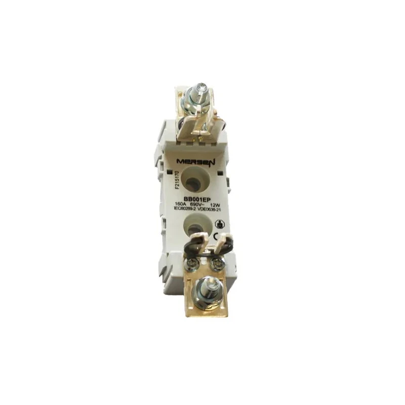 Mersen 160A Rail Mount Fuse Holder, 1P Pole, Plastic Case, Silver Plated Electrolytic Copper Contacts F215170 / BB001EP