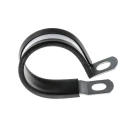 RS PRO Black Plated Steel Cable Clip P Clamp 40 mm Max Bundle Diameter Screw Fixing 19.1mm x 2.4mm x 2.4mm 287-5581
