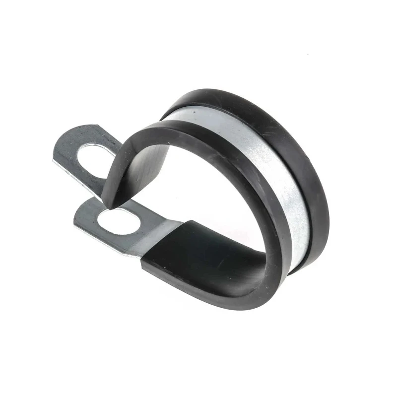 RS PRO Black Plated Steel Cable Clip P Clamp 40 mm Max Bundle Diameter Screw Fixing 19.1mm x 2.4mm x 2.4mm 287-5581