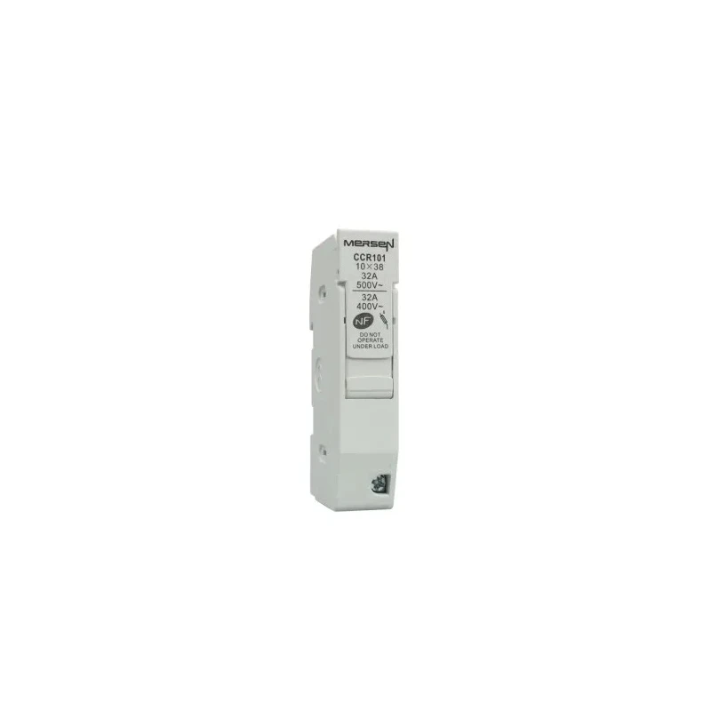 Mersen 32A Rail Mount Fuse Holder, 1P-Pole, 500V AC Polyamide 66 Thermoplastic CCR Series N218213 / CCR101