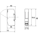 Mersen Rail Mount Fuse Holder 25A, 1 Pole, Thermoplastic Case, Compatible with 10 x 38 mm Fuse, 400V AC C200769 / CCR81
