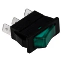 Arcolectric (Bulgin) Ltd Illuminated SPST On-Off Rocker Switch Panel 16A 230V Green Actuator C5503ALNAK