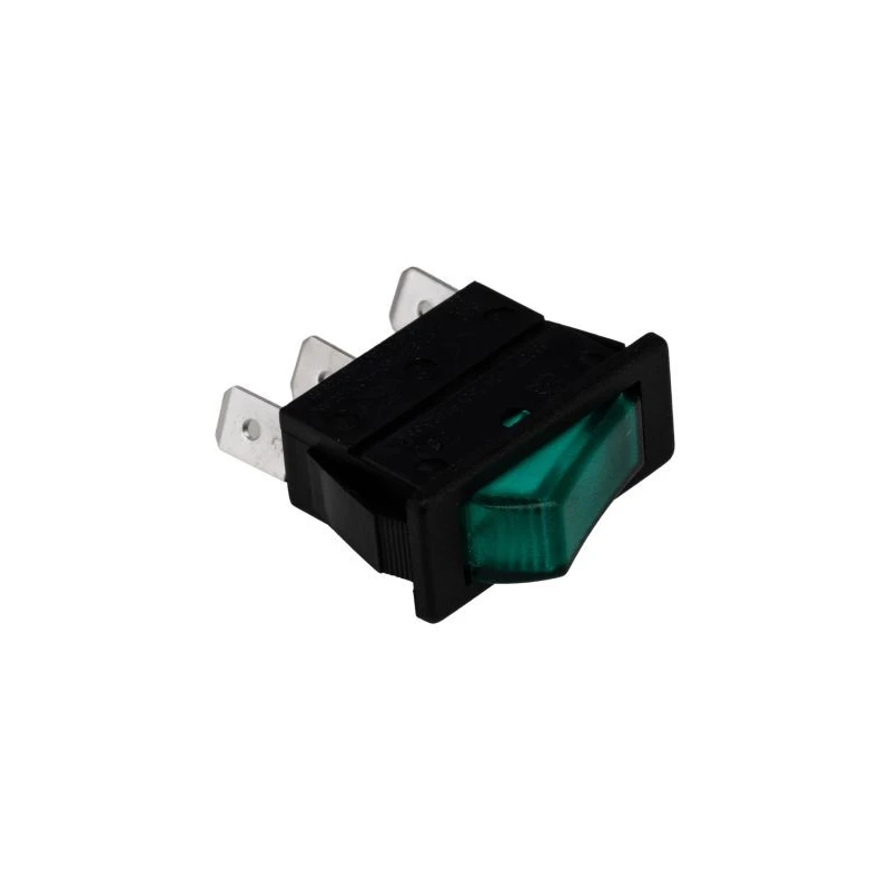 Arcolectric (Bulgin) Ltd Illuminated SPST On-Off Rocker Switch Panel 16A 230V Green Actuator C5503ALNAK