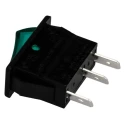 Arcolectric (Bulgin) Ltd Illuminated SPST On-Off Rocker Switch Panel 16A 230V Green Actuator C5503ALNAK