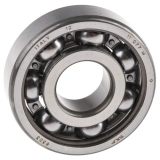 SKF Single Row Deep Groove Ball Bearing, 17 mm ID, 47 mm OD, 14 mm Width, Sheet Metal Cage, Steel Balls 6303