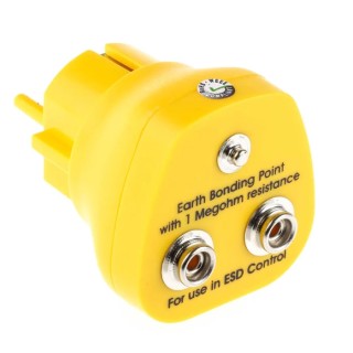RS PRO ESD Earth Bonding Plug With 10 mm Stud, 4 mm Socket 287-7543
