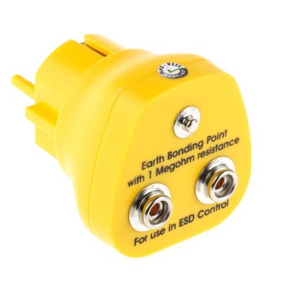 RS PRO ESD Earth Bonding Plug With 10 mm Stud, 4 mm Socket 287-7543