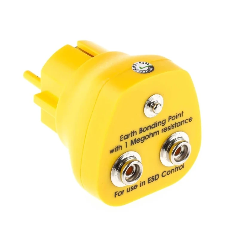 RS PRO ESD Earth Bonding Plug With 10 mm Stud, 4 mm Socket 287-7543