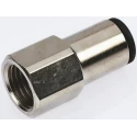 Legris Series Pneumatic Fitting Female Threaded-to-Tube M5 x 0.8, Push In 4 mm, Nickel Plated Brass, 20 bar, 80°C LF3000