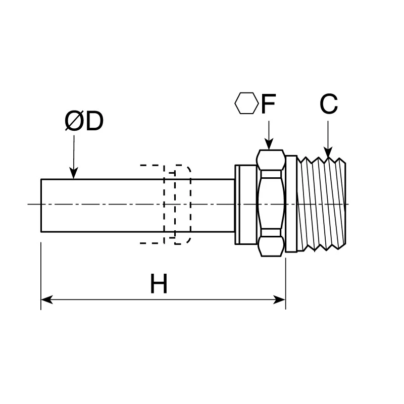 Legris LF3000 Series Male Pneumatic Fitting Nickel Plated Brass 1/4 in G LF3000