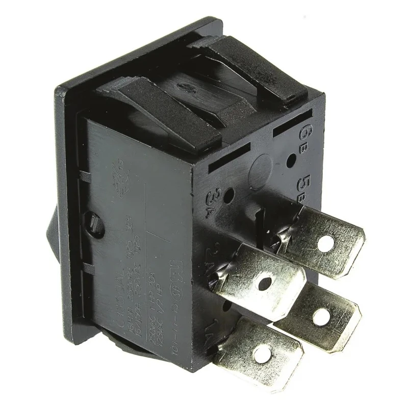 Arcolectric (Bulgin) Ltd DPST On-Off On-Off Panel Mount Rocker Switch Aluminium Housing 16A 250V AC C1350ALAAB