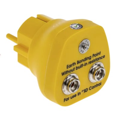 RS PRO ESD Earth Bonding Plug With 10 mm Stud, 4 mm Socket 287-7559