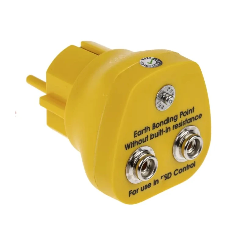 RS PRO ESD Earth Bonding Plug With 10 mm Stud, 4 mm Socket 287-7559