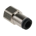 Legris Pneumatic Fitting Series Female Threaded-to-Tube, Nickel Plated Brass, 1/8 in G Thread, Push-In 6 mm, 20 bar LF3000