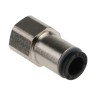 Legris Pneumatic Fitting Series Female Threaded-to-Tube, Nickel Plated Brass, 1/8 in G Thread, Push-In 6 mm, 20 bar LF3000