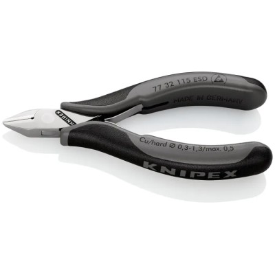 Knipex Side Cutter With Bevel ESD Safe Diagonal Cutter 11mm Jaw Width 115mm Length 77 32 115 ESD