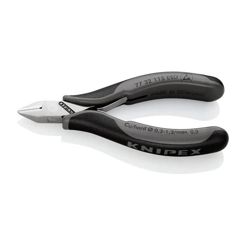Knipex Side Cutter With Bevel ESD Safe Diagonal Cutter 11mm Jaw Width 115mm Length 77 32 115 ESD