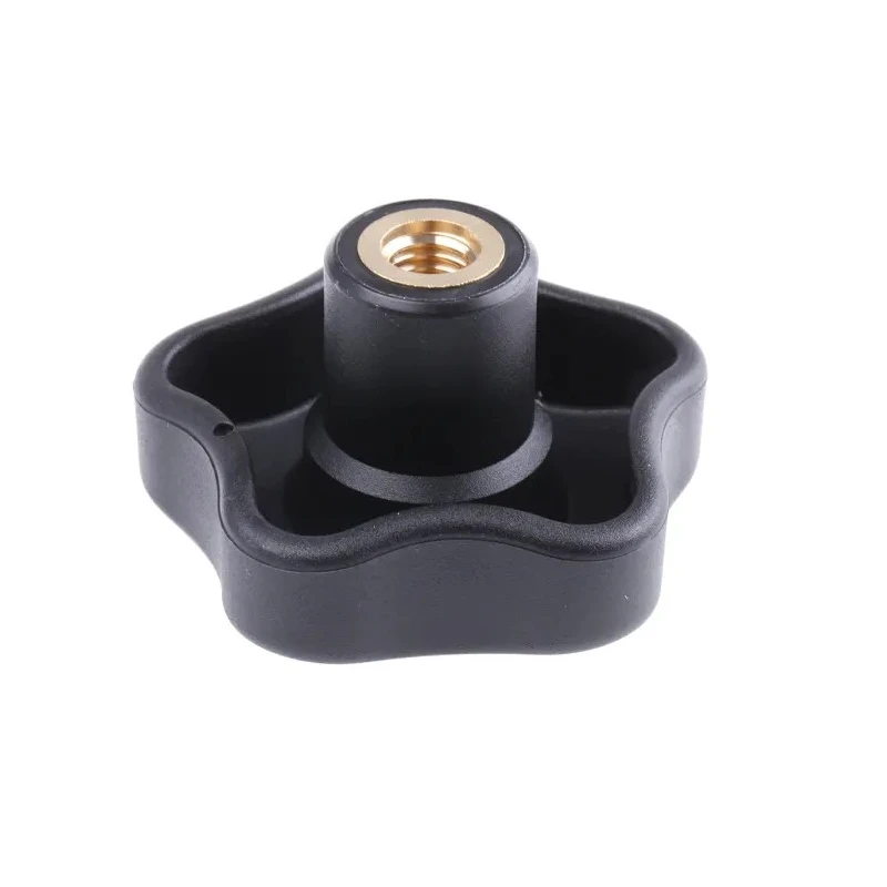 Elesa High Resilience Polypropylene Multiple Lobes Clamping Knob Threaded Through Hole Black 63 mm Diameter 70017