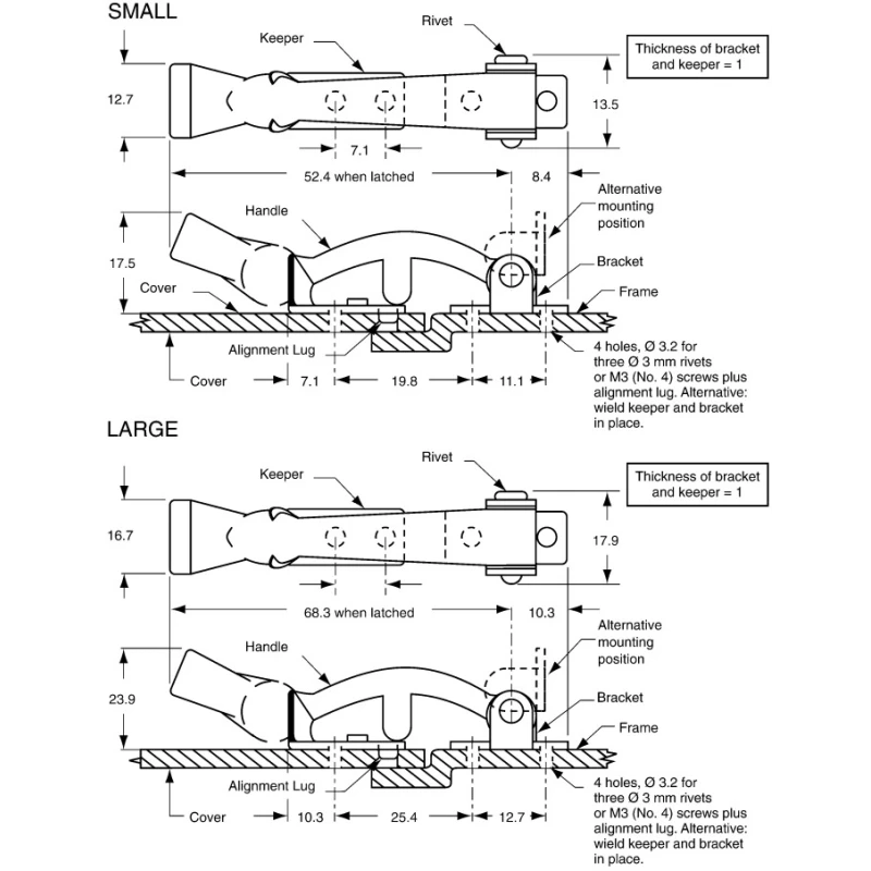Southco Stainless Steel Hasp & Staple 17.9mm 78.6mm 37-10-061-20
