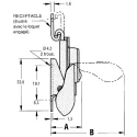 Southco Steel Spring Loaded Draw Latch 67 mm Length 52 mm Width 19 mm Depth K2-3005-89