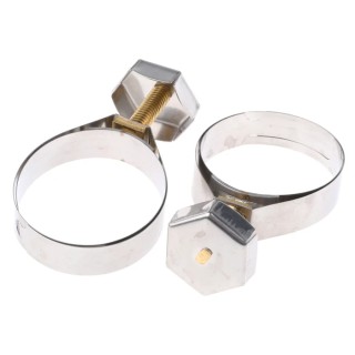 Unex Stainless Steel, Brass Bolt Thumb Hex Hose Clip 35.3-41 mm ID 9936