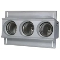 ETI 25A Bottle Fuse Holder, 3P-Pole for D02 Fuse, 500V AC, Plastic Body, Silver Plated Brass Contacts 2322025