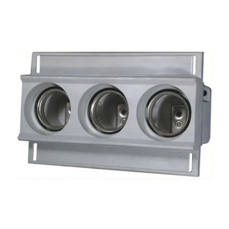 ETI 25A Bottle Fuse Holder, 3P-Pole for D02 Fuse, 500V AC, Plastic Body, Silver Plated Brass Contacts 2322025