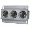 ETI 25A Bottle Fuse Holder, 3P-Pole for D02 Fuse, 500V AC, Plastic Body, Silver Plated Brass Contacts 2322025