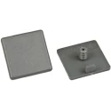 FlexLink Square End Cap Compatible with 30 mm Strut Profile Grey Zinc Steel Polyvinyl Chloride Polyethylene XFBE 30