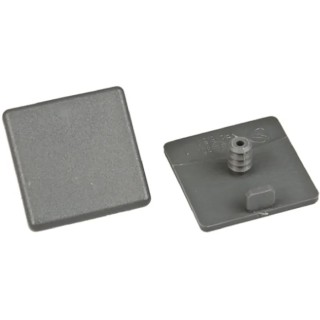 FlexLink Square End Cap Compatible with 30 mm Strut Profile Grey Zinc Steel Polyvinyl Chloride Polyethylene XFBE 30