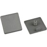 FlexLink Square End Cap Compatible with 30 mm Strut Profile Grey Zinc Steel Polyvinyl Chloride Polyethylene XFBE 30